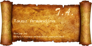 Tausz Armandina névjegykártya